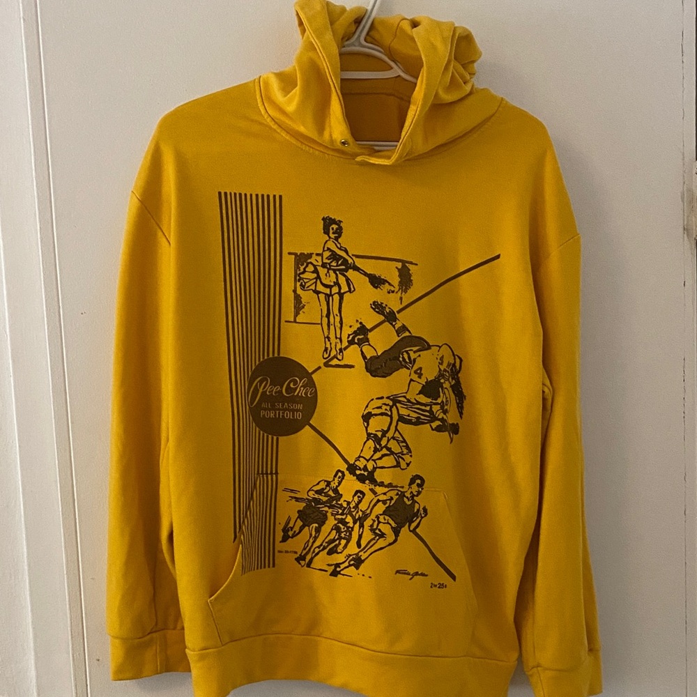 Yellow Pee-Chee Graphic Hoodie Unisex size large